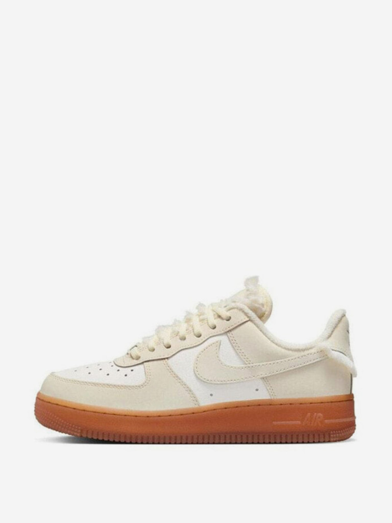 Кроссовки Nike Air Force 1 Sail Gum Faux Fur
