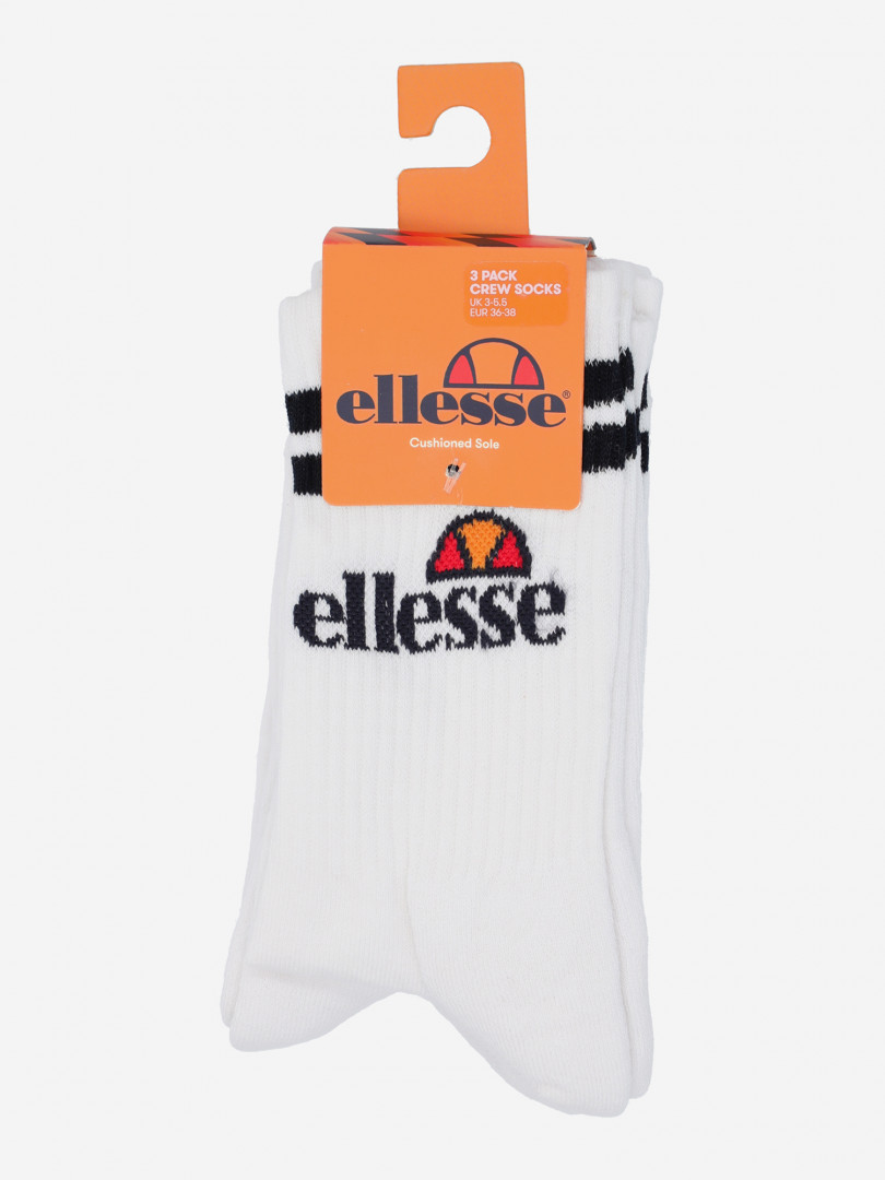 фото Носки ellesse pullo, 3 пары, белый