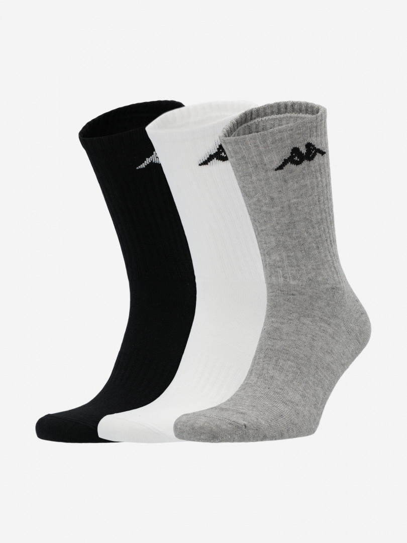 фото Носки kappa, 3 пары, черный
