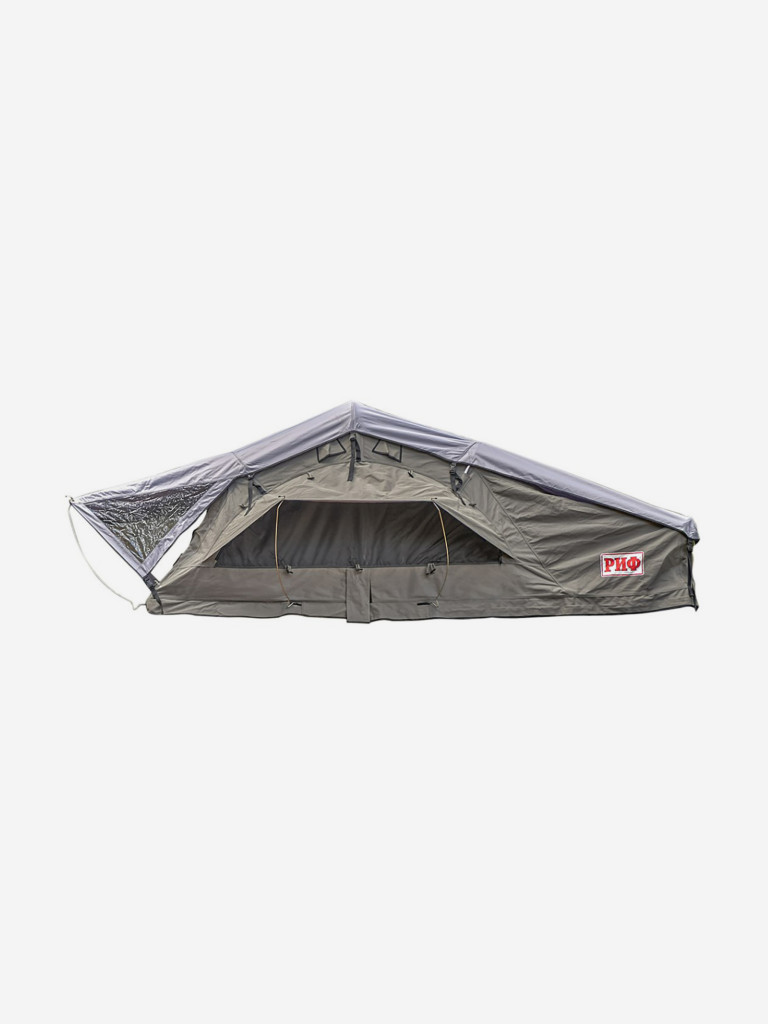 Палатка на крышу автомобиля РИФ Soft RT02-120, тент серый, 400 гр., 120х240х115 см