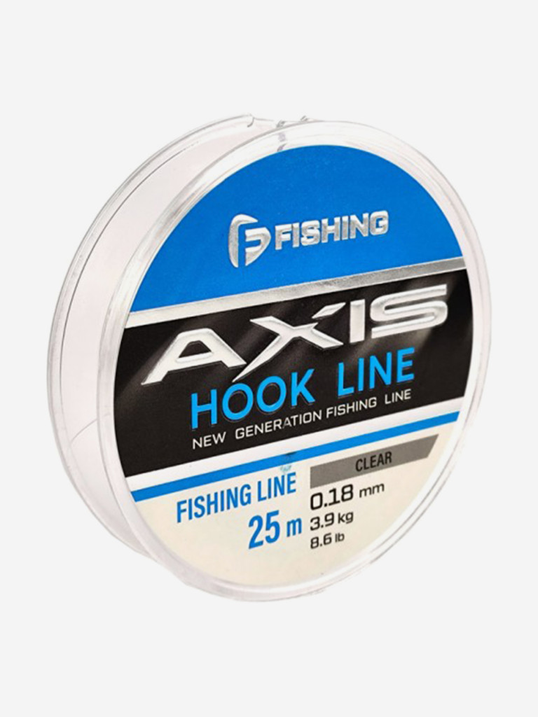 Леска F-FISHING Axis Hook Line Clear 25м 0,18мм 3,9кг 8,6lb