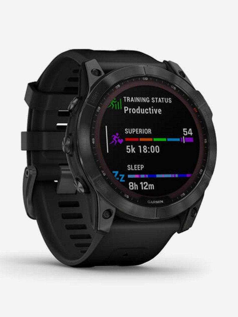 Часы Garmin Fenix 7X Solar c подзарядкой от солнца, серый с черным ремешком 010-02541-01