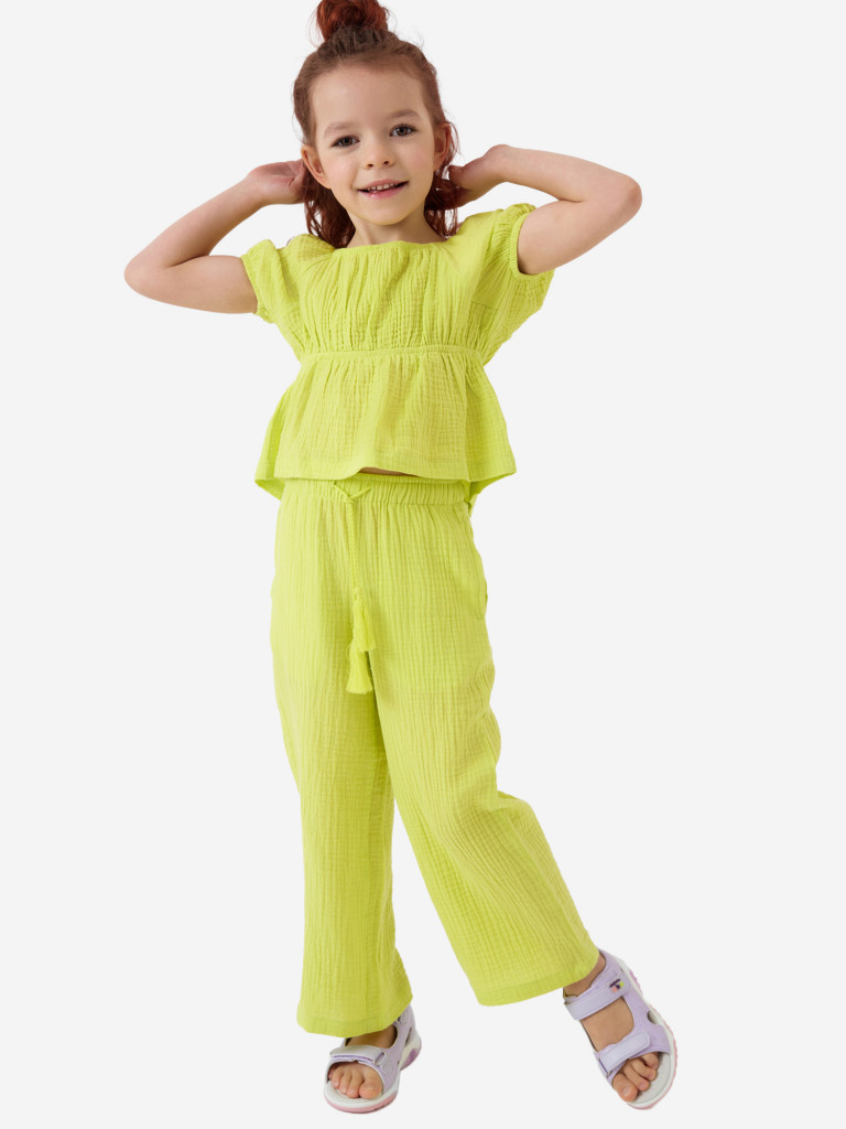 Комплект для девочек: блузка, брюки PlayToday