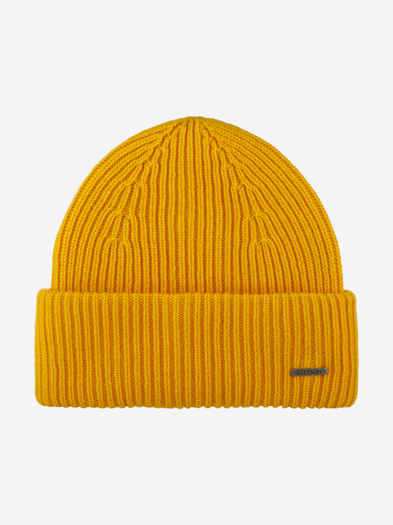 Шапка с отворотом STETSON 8599382 BEANIE WOOL (желтый)