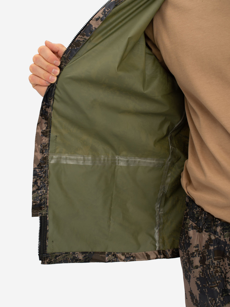 Костюм-дождевик мужской Huntsman ВВЗ Шторм для рыбалки и охоты, ткань таффета PVC 20000 мм вод.ст.