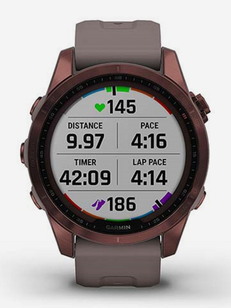 Часы Garmin Fenix 7S Sapphire Solar, титановый корпус, сапфировое стекло Power Sapphire с технологией солнечной зарядки 010-02539-29