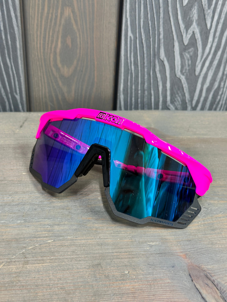 Очки спортивные Scicon AeroShade Kunken оправа Pink Fluo линза SCNPP Multimirror Blue + Pink