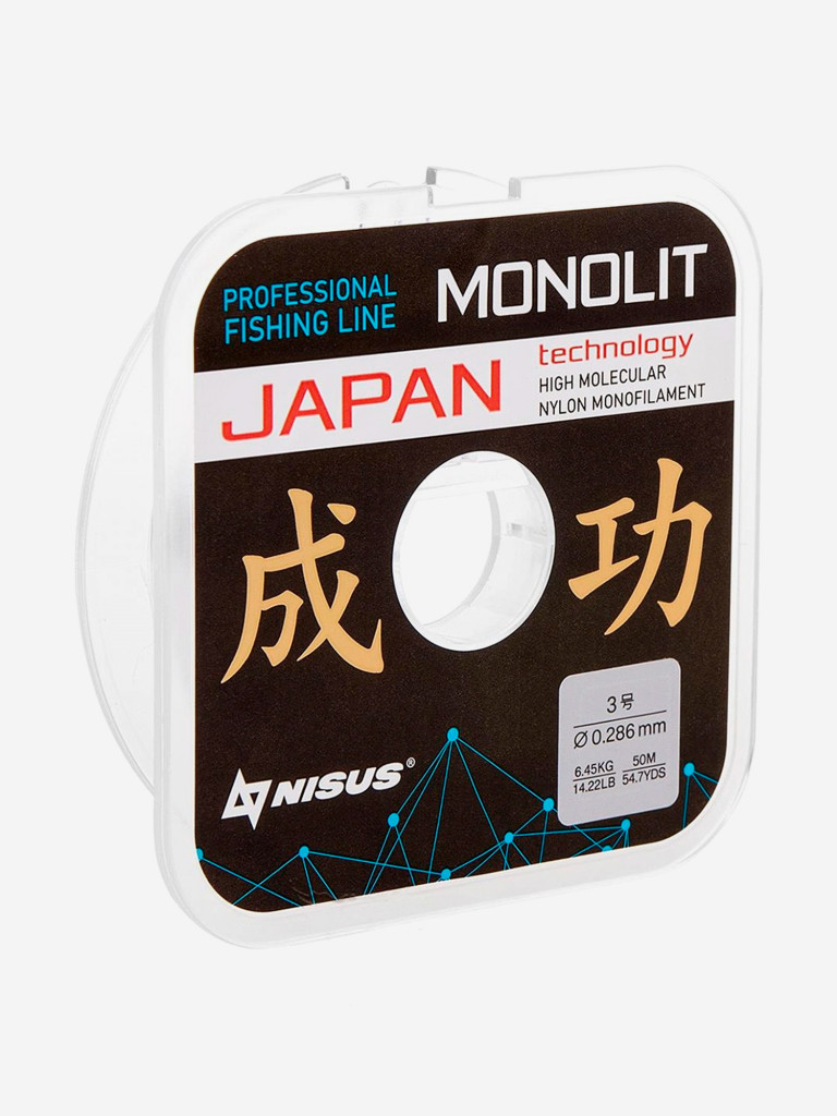 Леска для рыбалки Nisus MONOLIT Nylon 0,286мм, 50м, 6,45кг, прозрачный