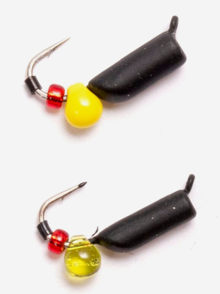 Мормышки вольфрамовые Lucky John с петелькой 3шт набор СТОЛБИК безнасадочный блистер