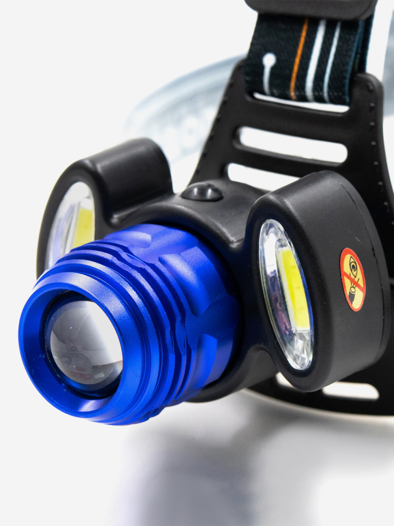 Фонарь налобный Сибирский Следопыт-Лайт, 1 Led + 2 Cob, zoom, аккумулятор 220В.