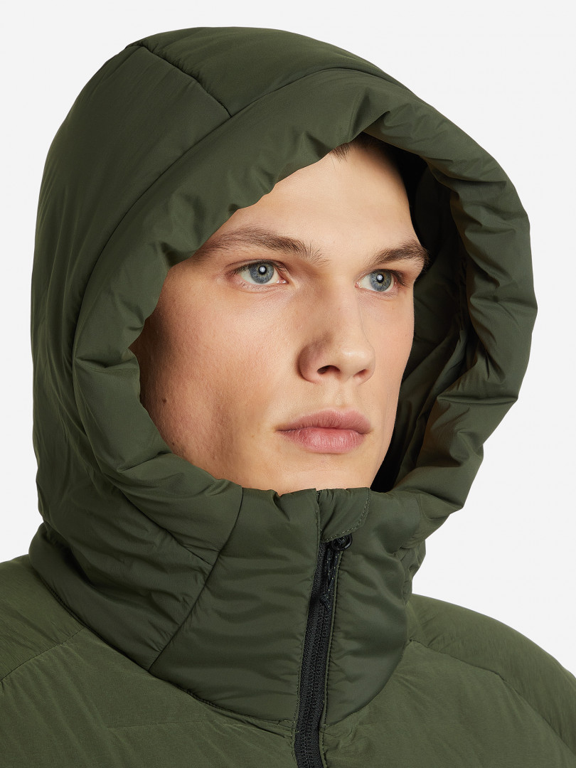 фото Пуховик мужской mountain hardwear stretchdown, зеленый