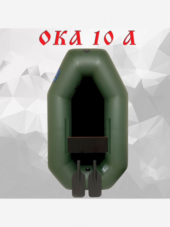 Надувная лодка Ока 10а (175 см) с гребками, цвет зеленый, одноместная