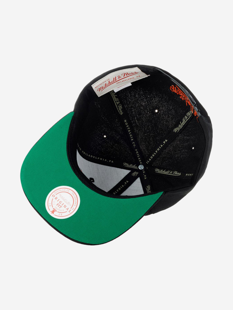 Бейсболка с прямым козырьком MITCHELL NESS HHSS2997-NYKYYPPPBLCK New York Knicks NBA (черный)