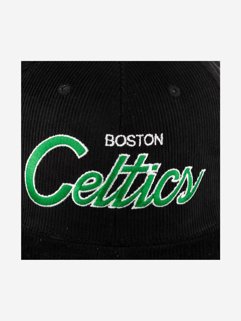 Бейсболка с прямым козырьком MITCHELL NESS HHSS4797-BCEYYPPPBLCK Boston Celtics NBA (черный)