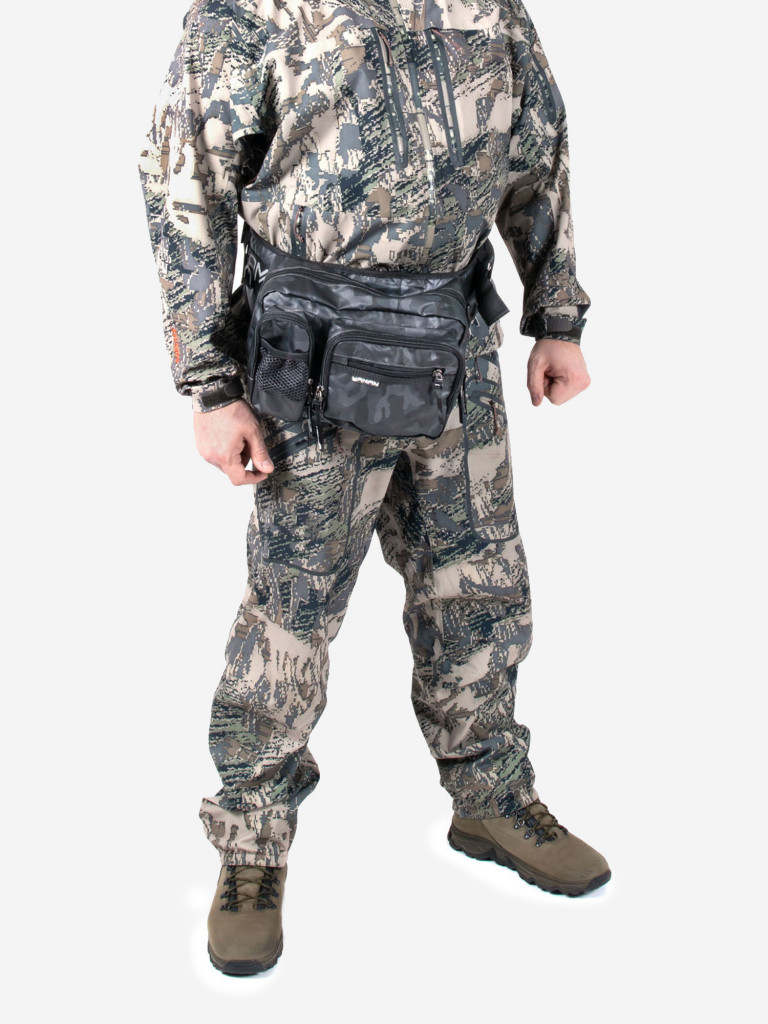Сумка рыболовная Yaman Fishing Hip Bag, 28х21х17 см, цвет серый камуфляж.