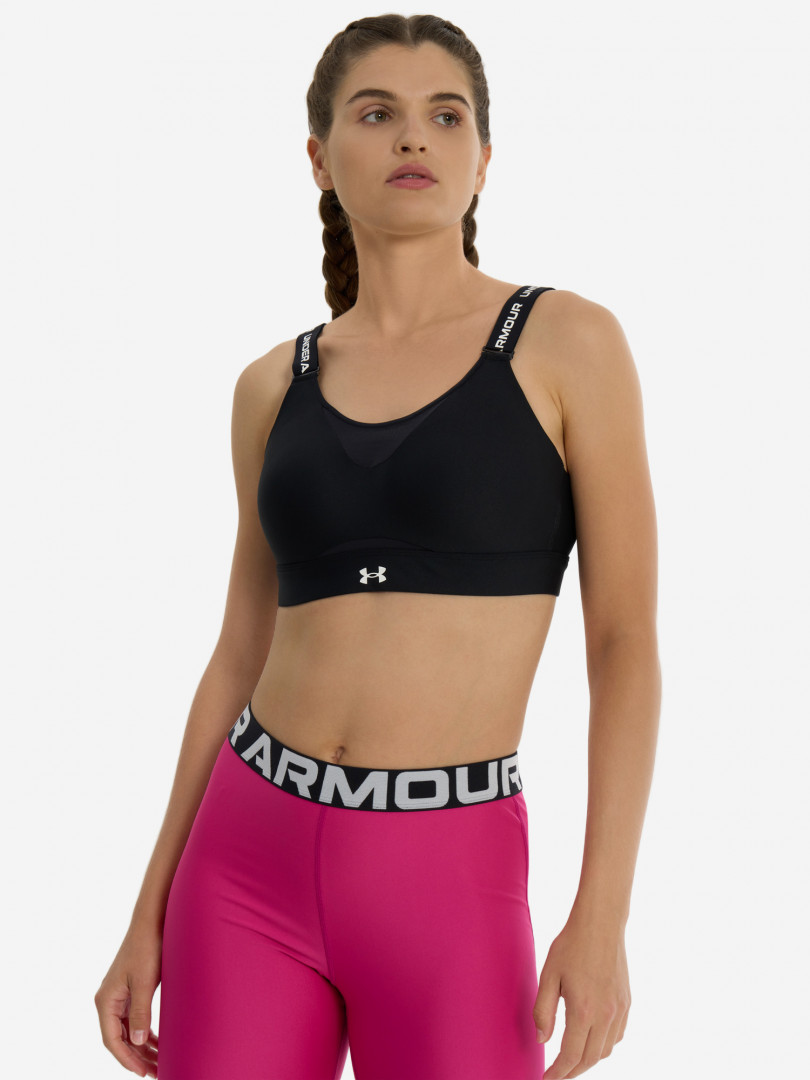 фото Спортивный топ бра under armour infinity, черный