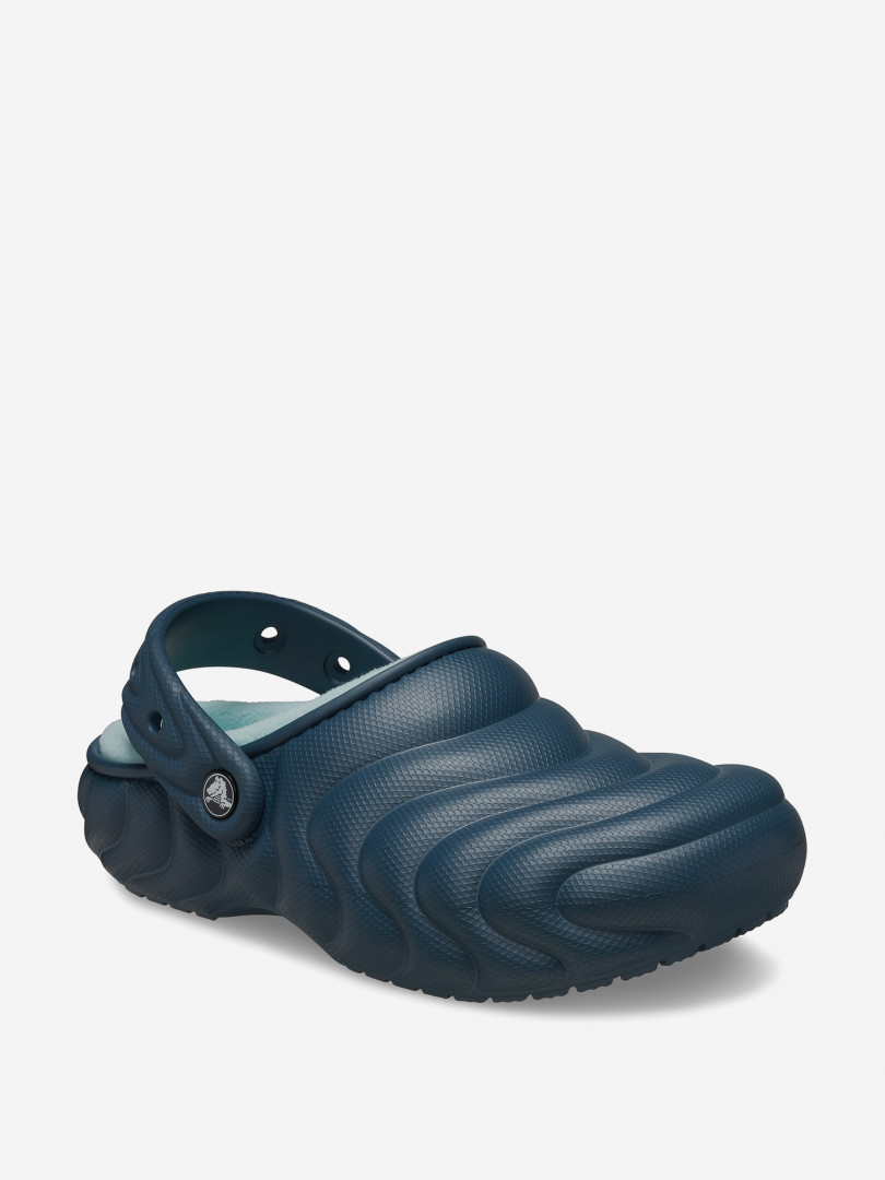 фото Клоги утепленные мужские crocs classic lined overpuff clog, синий