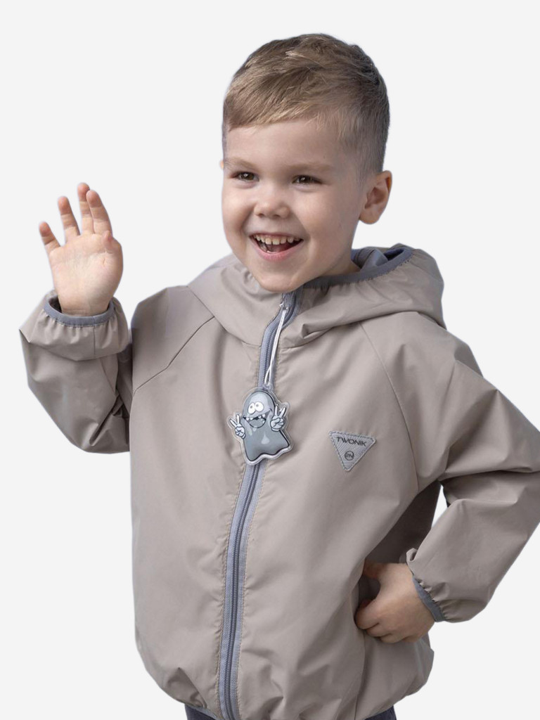 Ветровка для мальчика batik Никвэй серебристо-серый