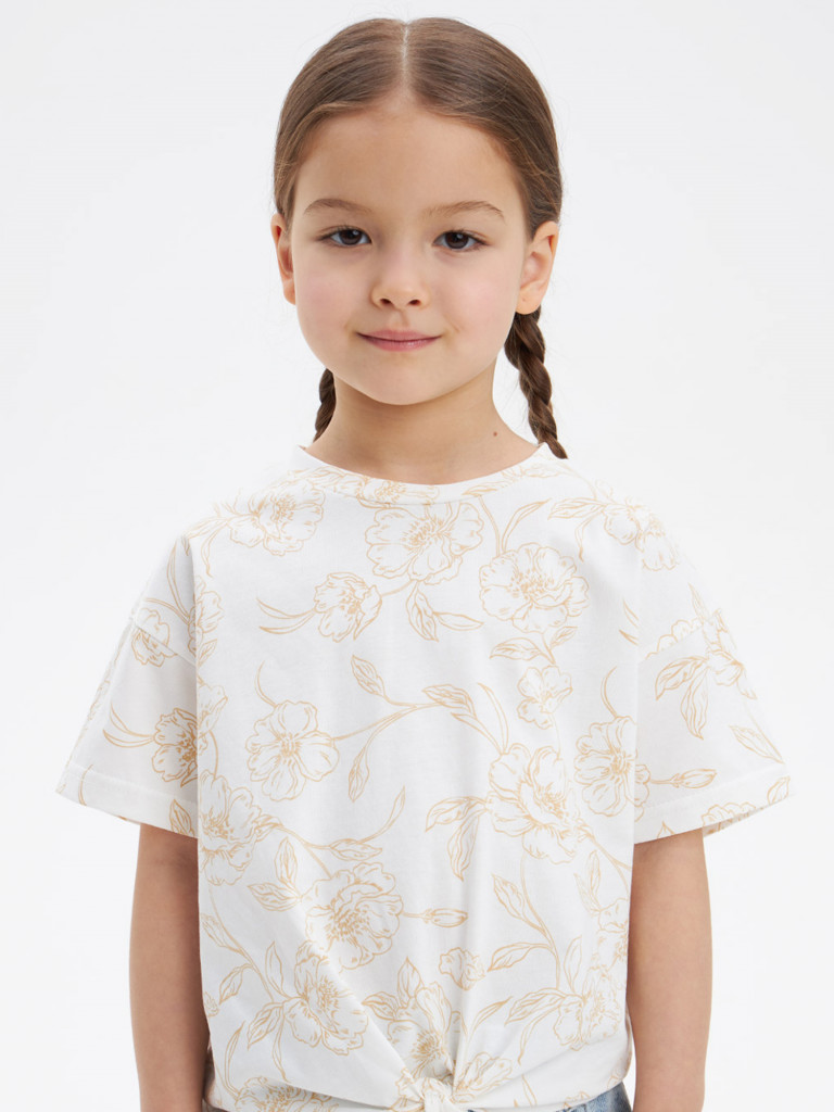 Футболка для девочек с узлом TOTTI KIDS