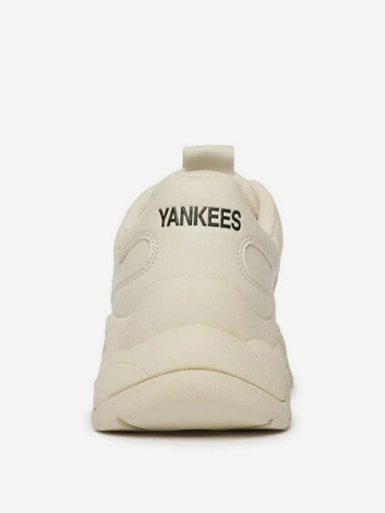 Кроссовки массивные низкие MLB Big Ball Chunky New York Yankees Бежево-черные