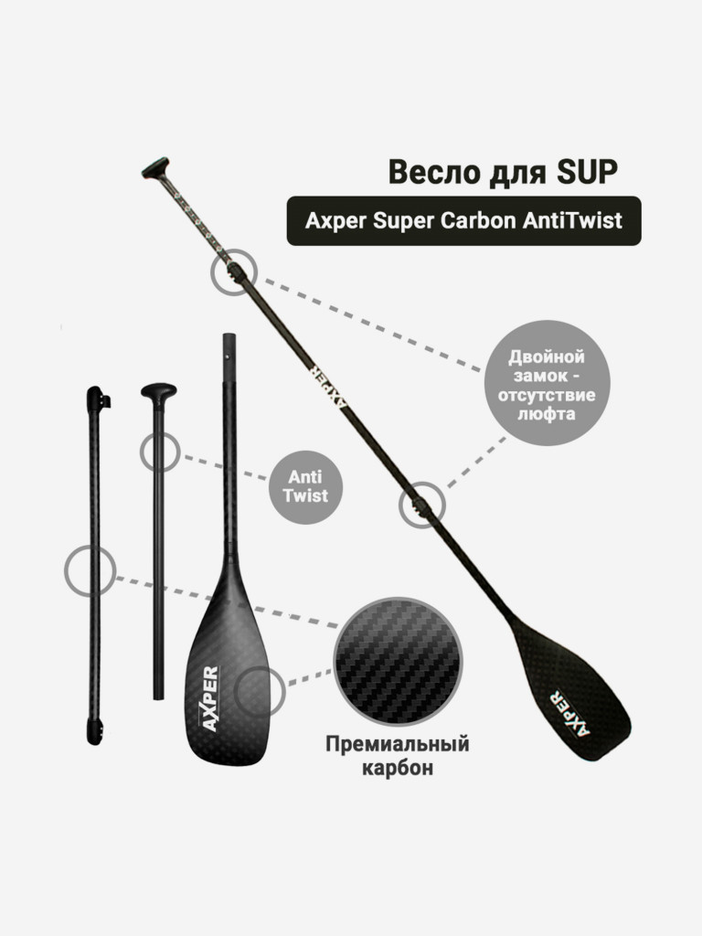 Весло для SUP AXPER SUPER CARBON