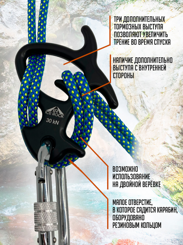 Спусковое устройство для каньонинга "DUCKLING" ICE ROCK