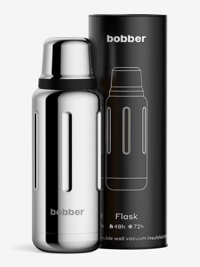 Термос вакуумный для напитков BOBBER Flask 770 мл, тепло до 36 часов, зеркальный