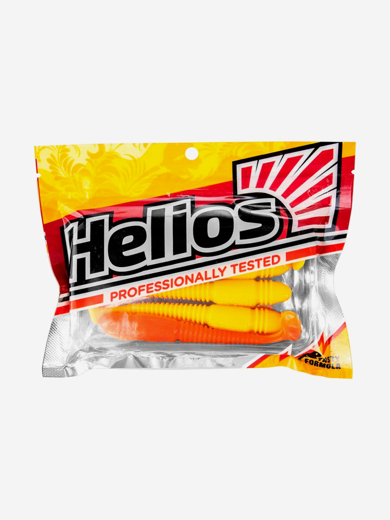 Мягкая приманка Helios Minoga, 3,75" / 9,5 см, Orange & Yellow, 5 штук (HS-17-015)