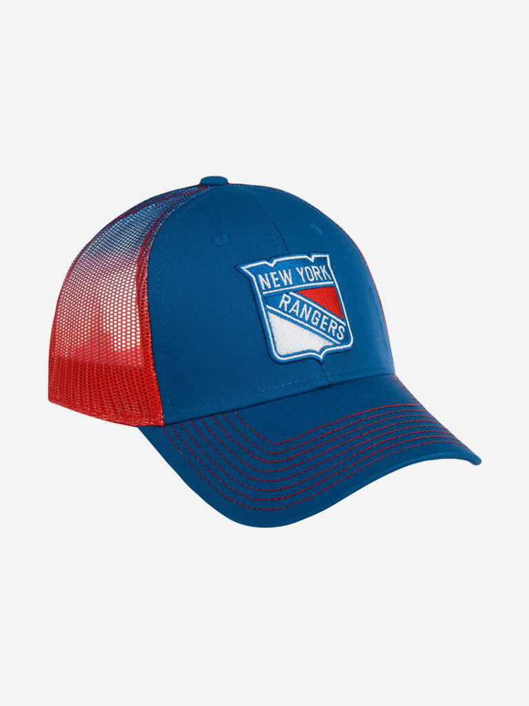 Бейсболка с сеточкой AMERICAN NEEDLE 44612A-NYR New York Rangers Cross Fade NHL
