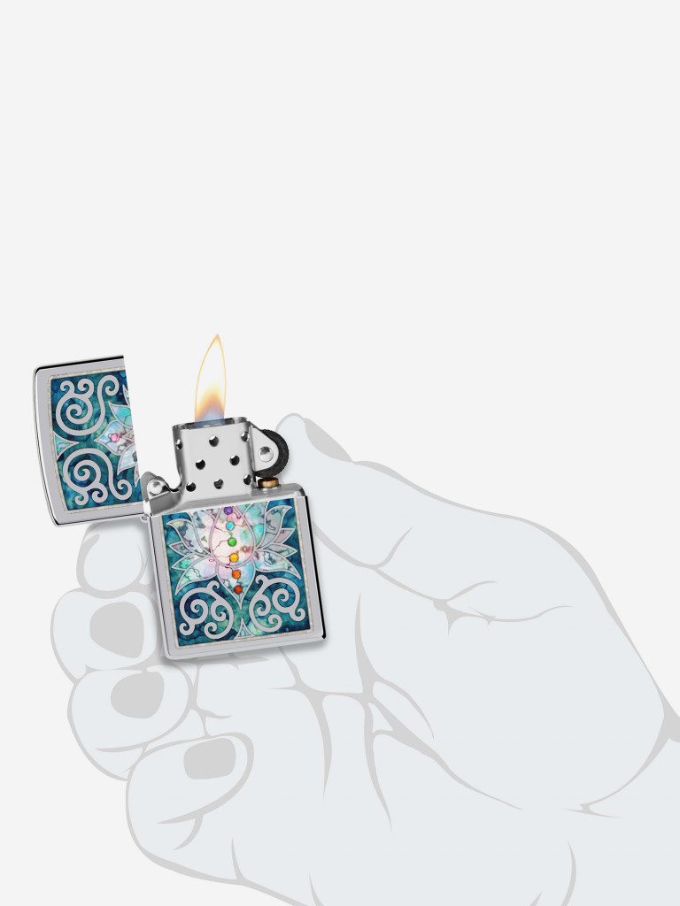 Зажигалка бензиновая ZIPPO 48592 Lotus Flower