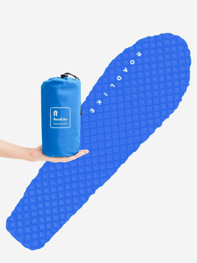 Коврик надувной туристический RoadLike Camping Синий Синий цвет — купить за 2990 руб. со скидкой 33 %, отзывы в интернет-магазине Спортмастер