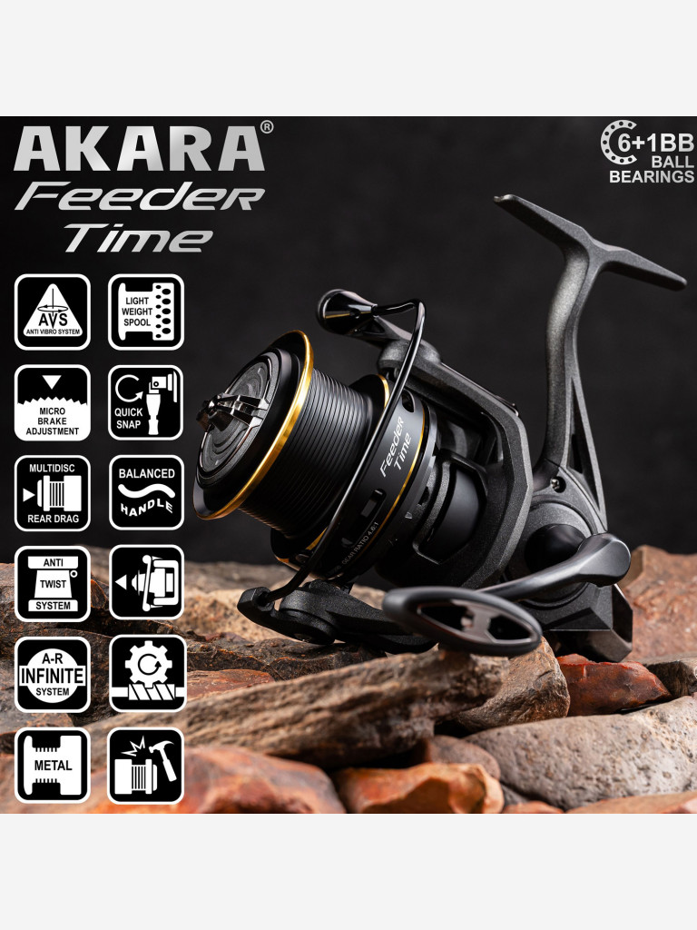 Катушка безынерционная фидерная Akara Feeder Time 5000 6+1bb