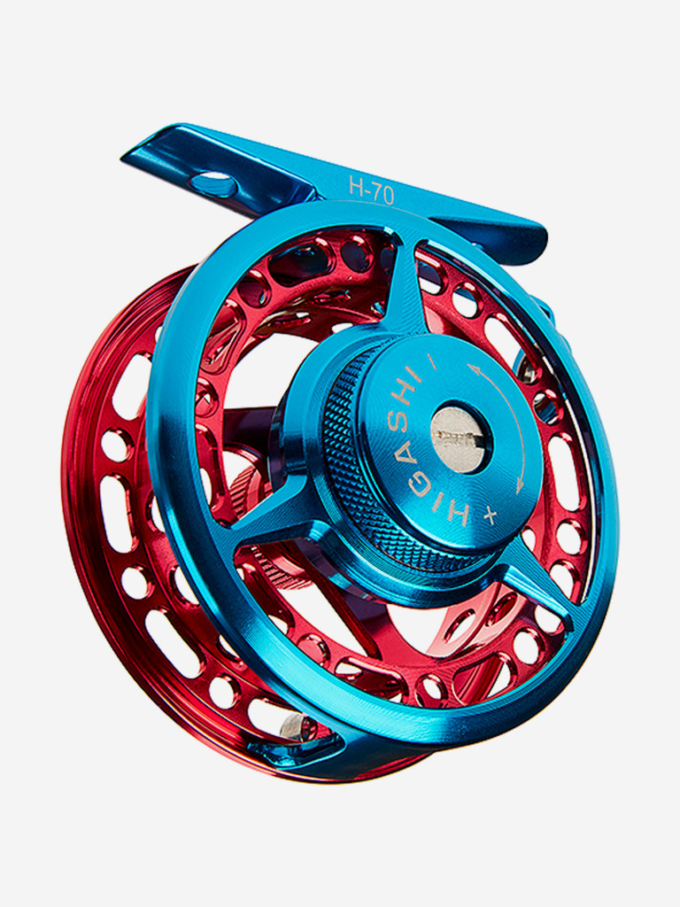 Катушка инерционная ХИГАШИ H-70 Blue/Red