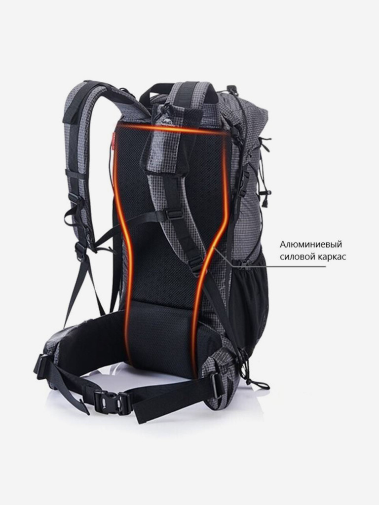 Рюкзак Naturehike Rock 60L+5L Hiking Backpack Dyneema Fabric Black NH19BP095