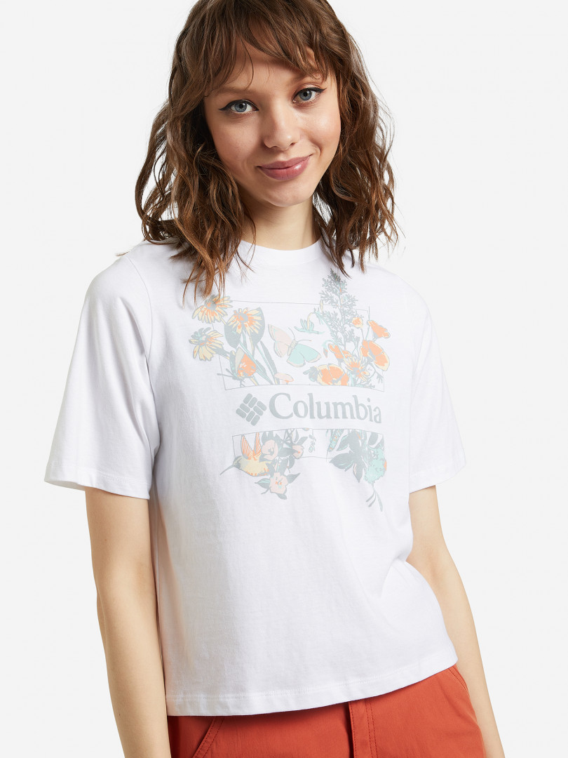 фото Футболка женская columbia north cascades relaxed tee, белый