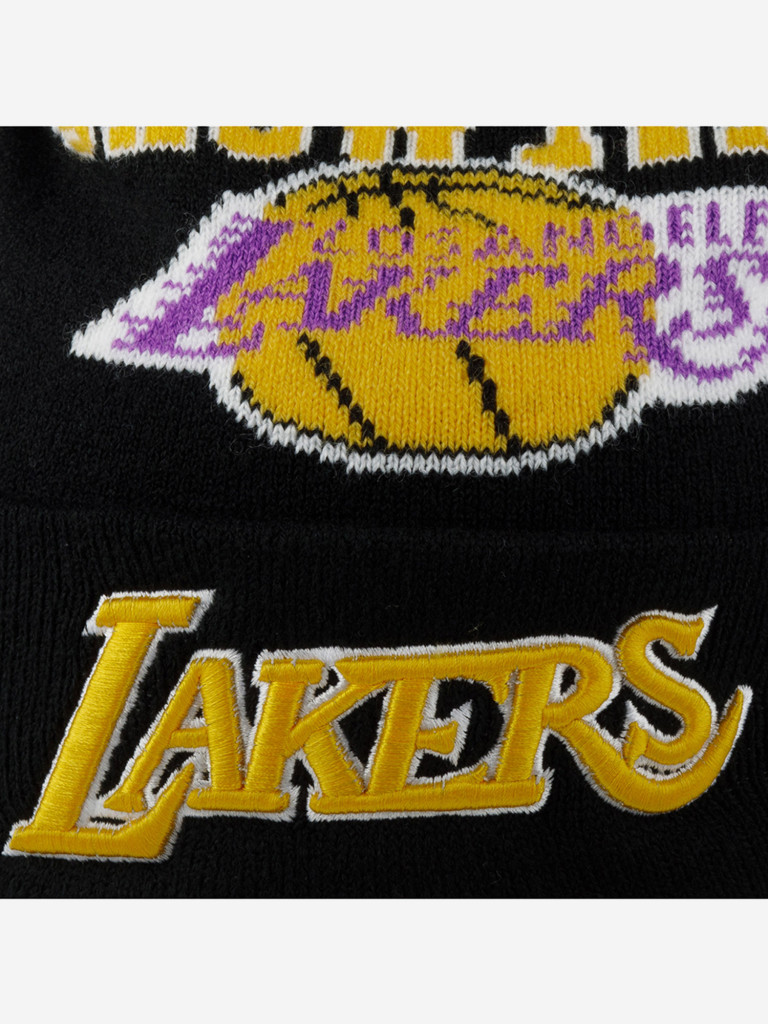 Шапка с отворотом MITCHELL NESS KTCFSH22022-LALBLCK Los Angeles Lakers NBA