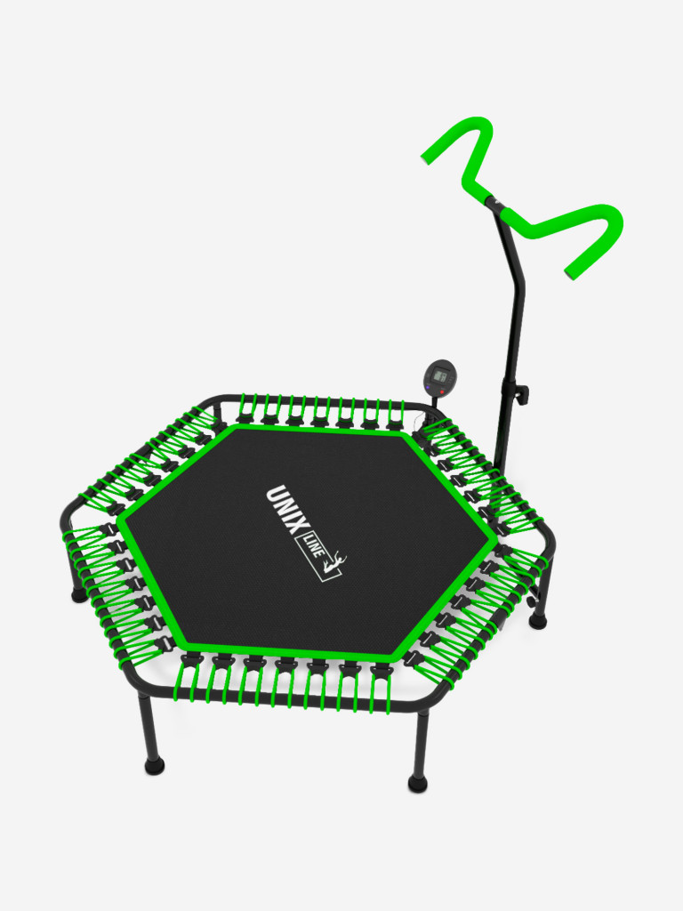 Батут спортивный для фитнеса и джампинга UNIX Line Fitness Pro 125 см, зеленый