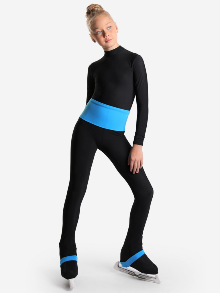 Термобрюки с широким поясом на завышенной талии для фигурного катания IceDress