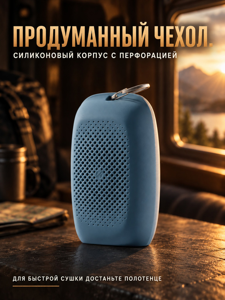 Полотенце-брелок большое MATADOR NanoDry Shower Голубое
