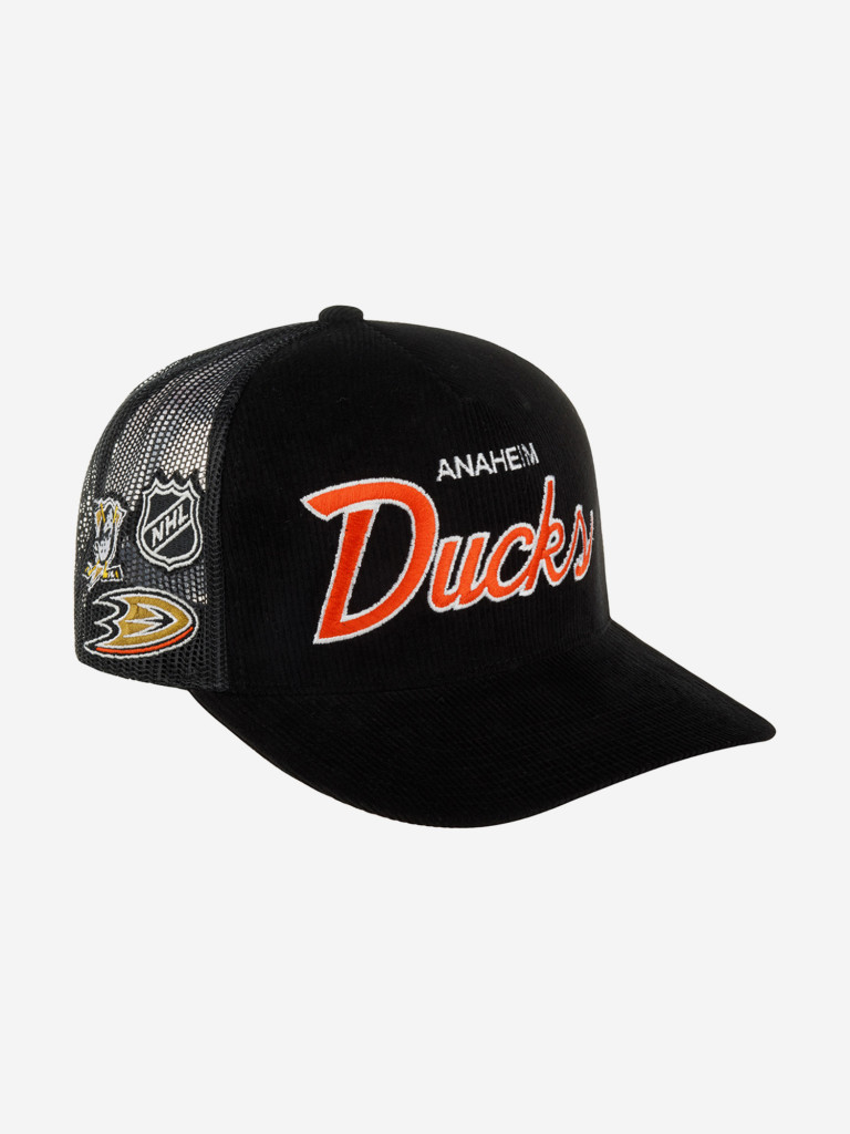 Бейсболка с сеточкой MITCHELL NESS HHSS6005-ADUYYPPPBLCK Anaheim Ducks NHL
