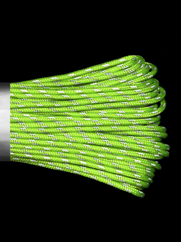 Паракорд 275 (мини) CORD nylon 30м RUS световозвращающий (neon green)