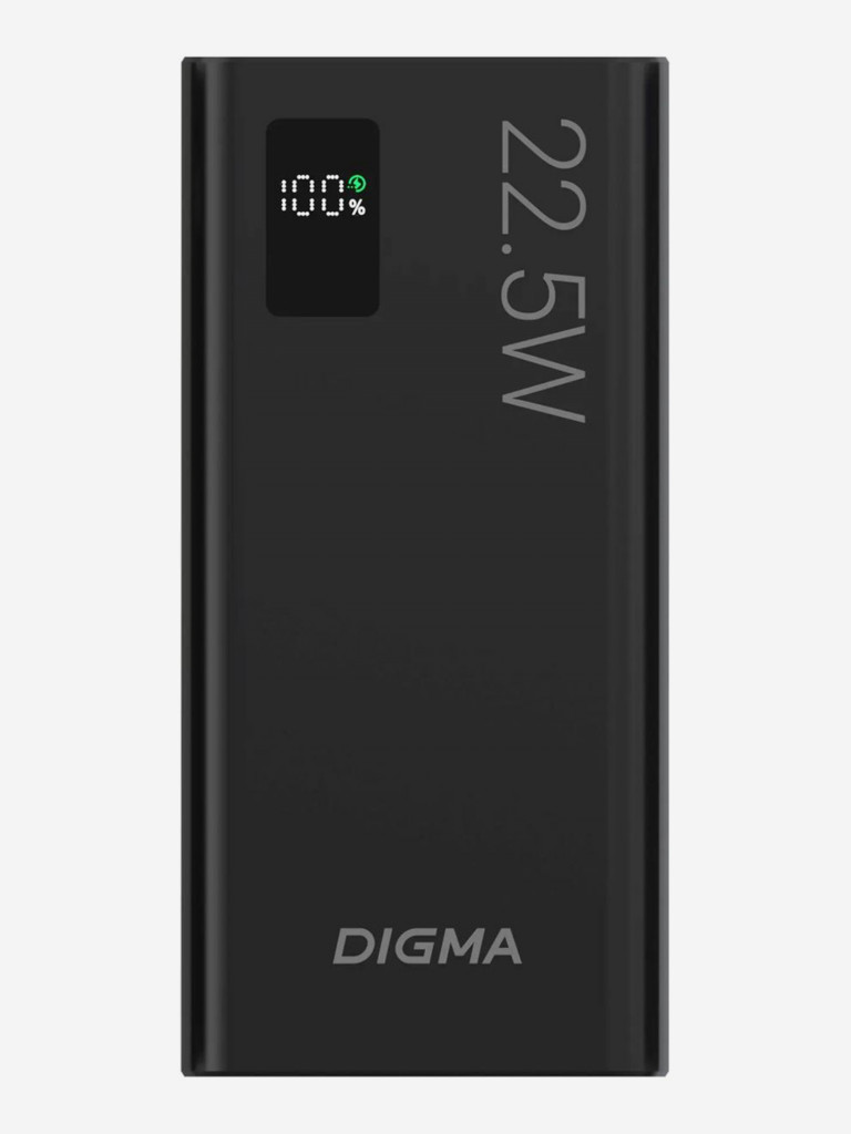 Мобильный аккумулятор DIGMA DGPF30A, черный, dgpf30a22abk