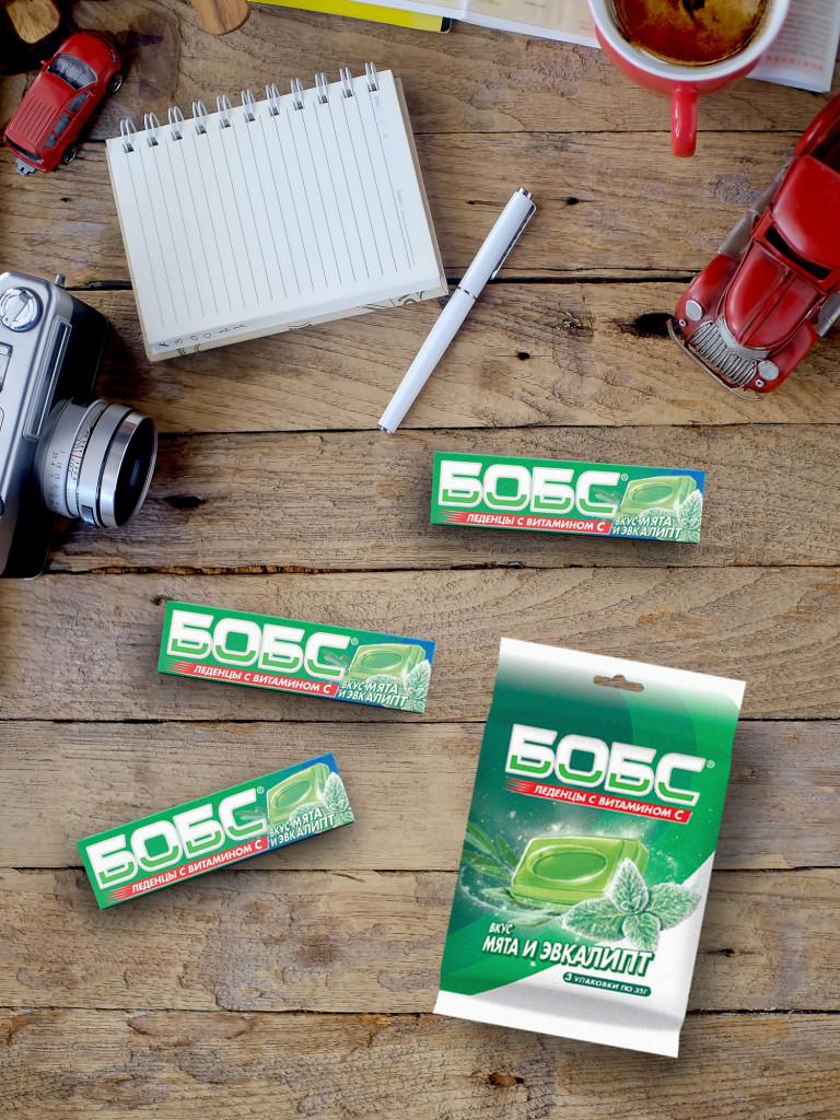 Леденцы БОБС с витамином С, мята с эвкалиптом, мультипак 3 шт *35 гр