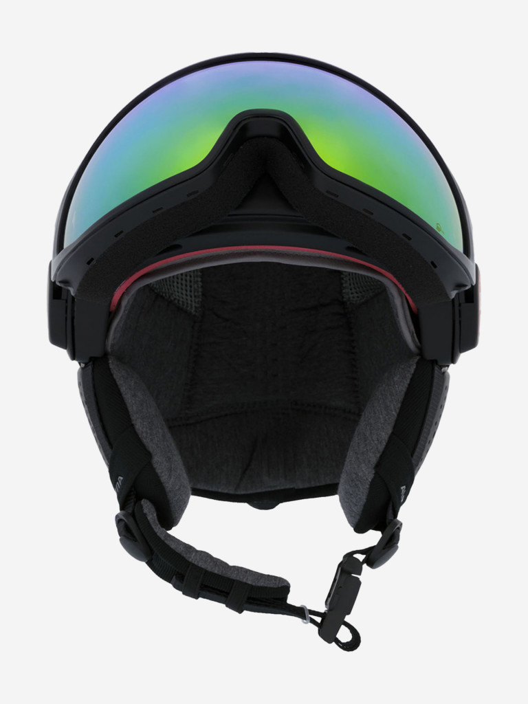 Горнолыжный шлем с визором Alpina Alto Q-Lite black matt (gold mirror)