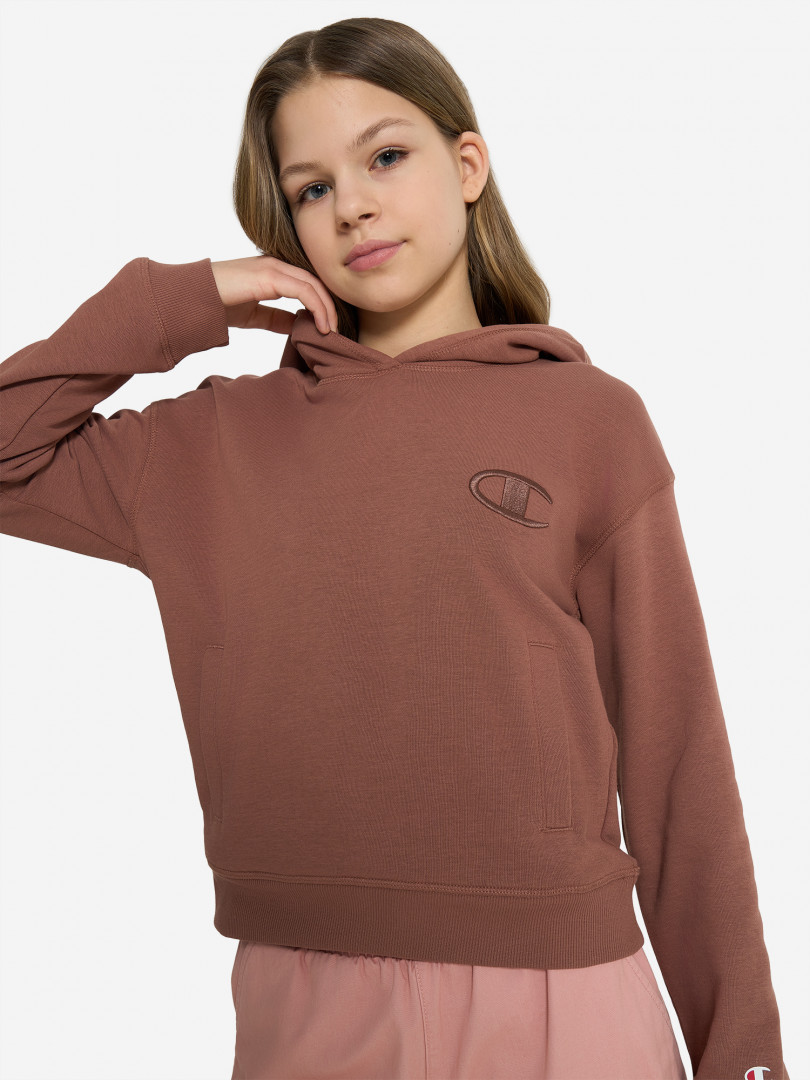 Худи для девочек оверсайз Champion, Коричневый