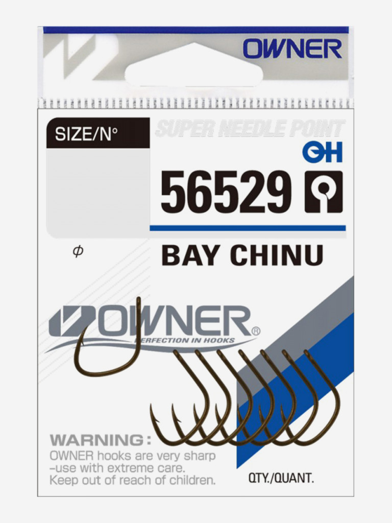 Крючок OWNER Bay Chinu brown №6 9шт