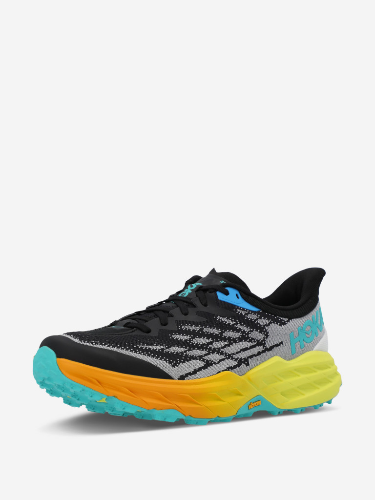 Кроссовки мужские Hoka One One Speedgoat 5 черный/желтый/лазурный цвет —  купить за 15899 руб. со скидкой 40 %, отзывы в интернет-магазине Спортмастер