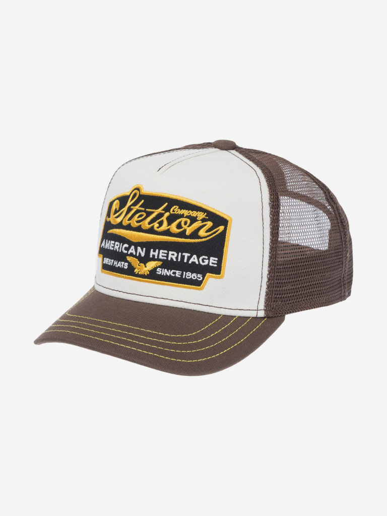 Бейсболка с сеточкой STETSON 7751103K TRUCKER CAP AMERICAN HERITAGE (коричневый)