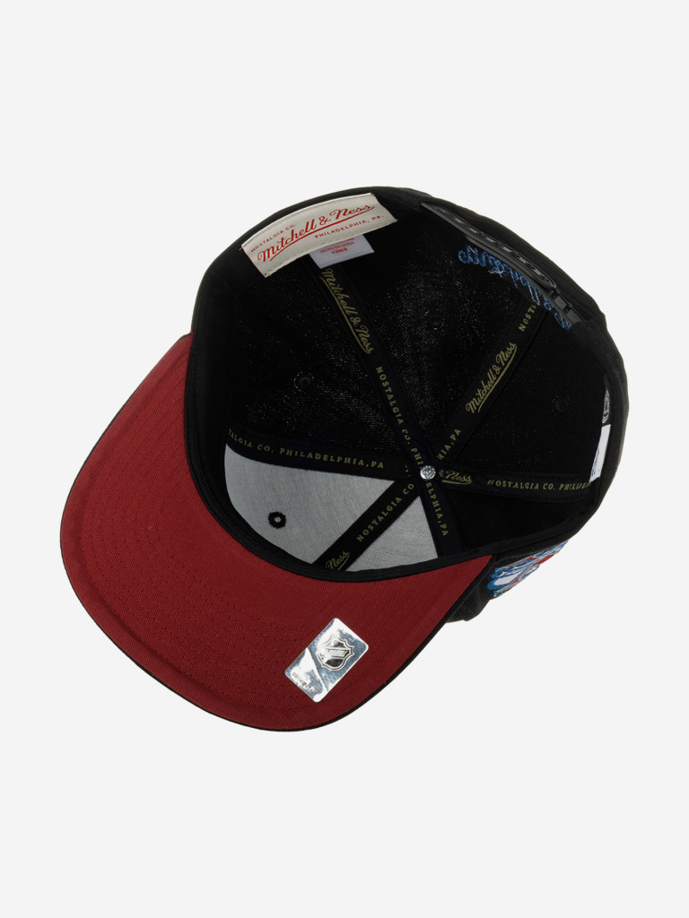 Бейсболка с прямым козырьком MITCHELL NESS HHSS6085-CAVYYPPPBLCK Colorado Avalanche NHL