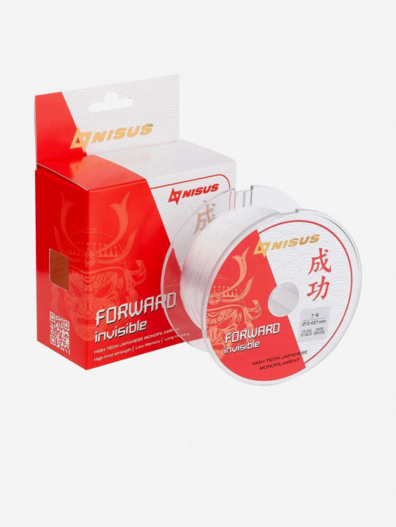 Леска для рыбалки Nisus FORWARD Invisible Nylon 0,437мм, 300м, 14,1кг, прозрачный